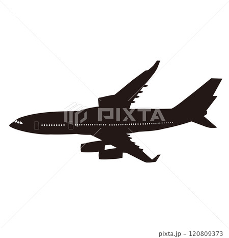 旅客機シルエット 120809373
