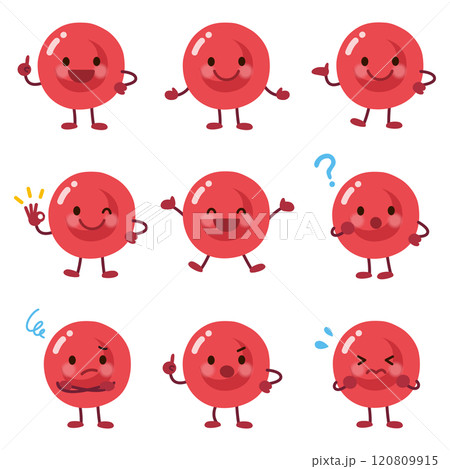赤血球キャラクター　細胞浸透　医療 120809915