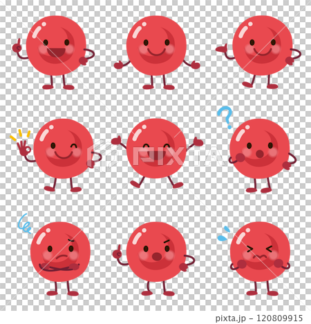 赤血球キャラクター　細胞浸透　医療 120809915