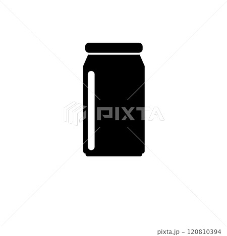 Aluminum Can, Soda Drink, Beer Solid Flat Vector Icon Isolated on White Background 120810394