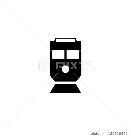 Modern, sleek train icon, perfect for transport and travel themes Modern, sleek train icon, perfect for transport and travel themes 120810422