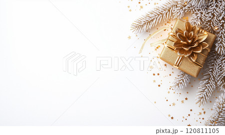 ギフトボックスとツリーのクリスマスのフレーム背景 ギフトボックスとツリーのクリスマスのフレーム背景 120811105