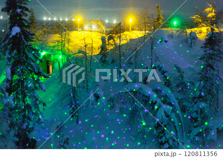 Magic forest at winter, Mysterious Forest in Murmansk region, Kirovsk, fantastic creation Magic forest at winter, Mysterious Forest in Murmansk region, Kirovsk, fantastic creation 120811356