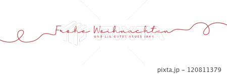 merry christmas banner typography isolated vector illustration 120811379