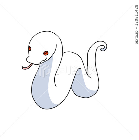 白蛇のイラスト 白蛇のイラスト 120811428