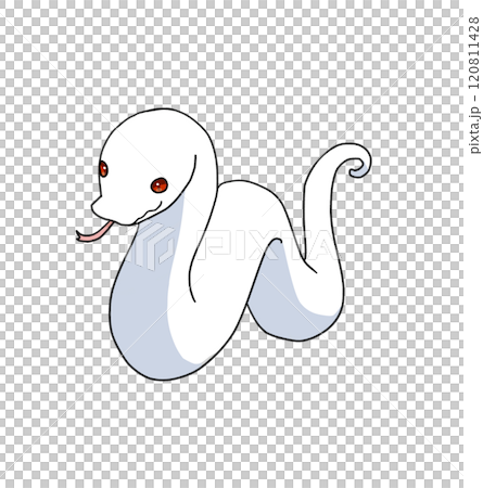 白蛇のイラスト 白蛇のイラスト 120811428