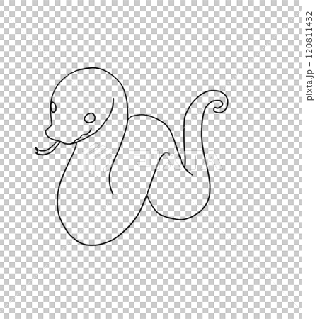Snake line drawing Snake line drawing 120811432