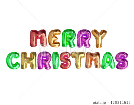 Colorful rainbow bright party air balloon word MERRY CHRISTMAS Colorful rainbow bright party air balloon word MERRY CHRISTMAS 120811613