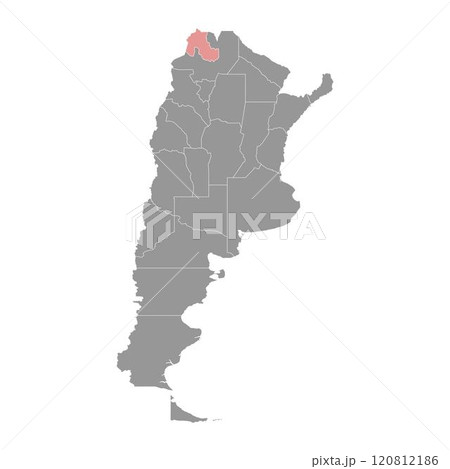 Jujuy Province map, administrative division of Argentina. Vector illustration. Jujuy Province map, administrative division of Argentina. Vector illustration. 120812186