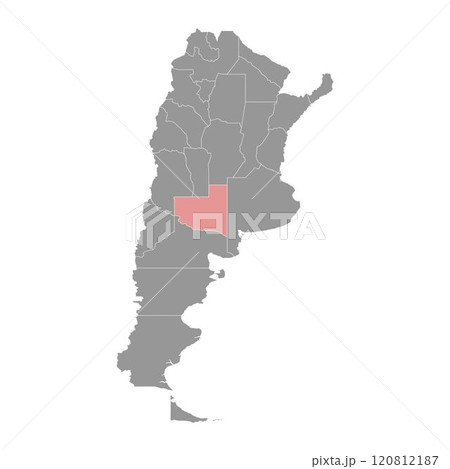 La Pampa Province map, administrative division of Argentina. Vector illustration. La Pampa Province map, administrative division of Argentina. Vector illustration. 120812187