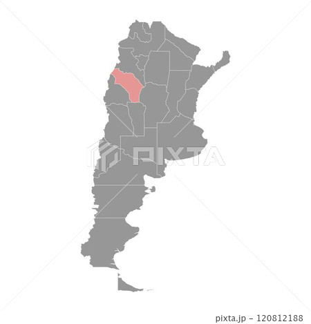 La Rioja Province map, administrative division of Argentina. Vector illustration. La Rioja Province map, administrative division of Argentina. Vector illustration. 120812188
