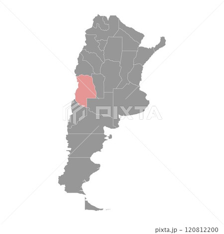 Mendoza Province map, administrative division of Argentina. Vector illustration. Mendoza Province map, administrative division of Argentina. Vector illustration. 120812200