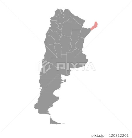 Misiones Province map, administrative division of Argentina. Vector illustration. Misiones Province map, administrative division of Argentina. Vector illustration. 120812201
