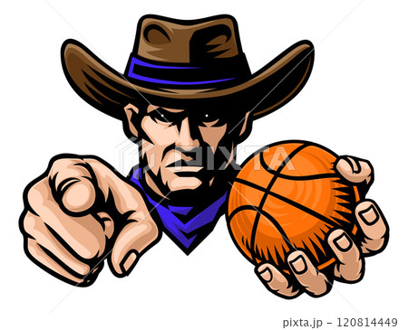 Cowboy Man Basketball Cowboys Sports Team Mascot 120814449