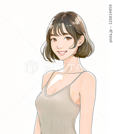 若い女性のビューティーイメージ素材 120814959