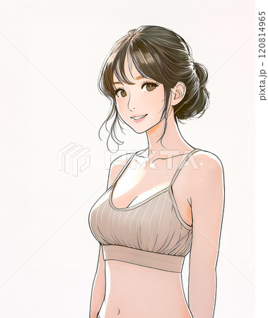 若い女性のビューティーイメージ素材 120814965