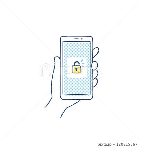 セキュリティ対策・スマートフォンのロック解除のイメージ セキュリティ対策・スマートフォンのロック解除のイメージ 120815567