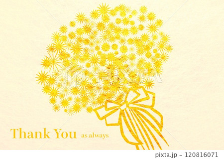 金色の花束のレター素材 120816071