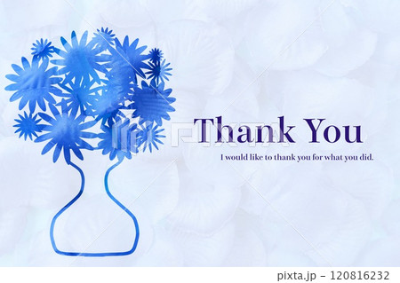 青色の花瓶のレター素材 青色の花瓶のレター素材 120816232