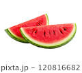 Juicy red watermelon slices, isolated on transparent background 120816682