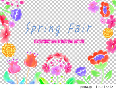 Vector illustration of watercolor flowers (transparent background) Vector illustration of watercolor flowers (transparent background) 120817212