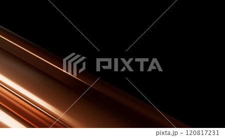 Abstract background with metallic bronze lines on a black background, minimalist design for banners, presentations, advertising, and decoration. Smooth texture, stylish and modern visual effect Abstract background with metallic bronze lines on a black background, minimalist design for banners, presentations, advertising, and decoration. Smooth texture, stylish and modern visual effect 120817231