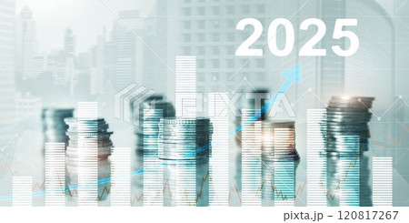 Financial background, economic growth 2025. Abstract background. Mixed Media 120817267