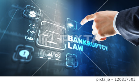 Bankruptcy law concept. Insolvency law. Company has problems 120817303