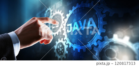 Java programming language web development concept. Technology Internet concept 120817313
