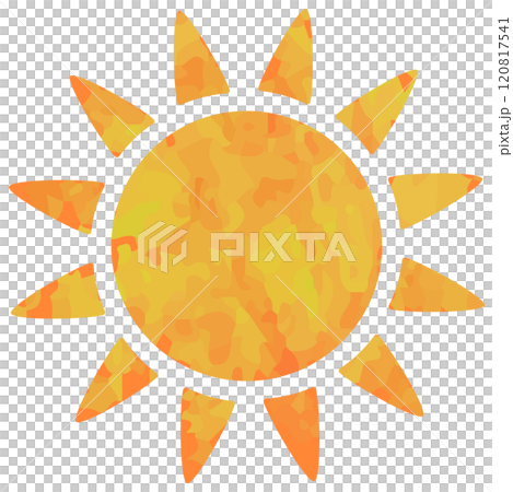 簡單的太陽插畫天氣向量素材 120817541