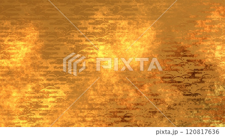 金色の和柄模様・背景 金色の和柄模様・背景 120817636