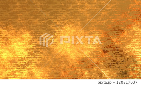 金色の和柄模様・背景 金色の和柄模様・背景 120817637