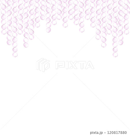 Christmas garlands frame border. Hand drawn watercolor illustration of beads isolated on white background. Can be used for postcard, invitation, scrapbook and other printed products. Christmas garlands frame border. Hand drawn watercolor illustration of beads isolated on white background. Can be used for postcard, invitation, scrapbook and other printed products. 120817880
