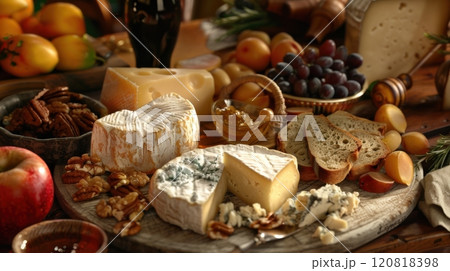 Artisan Yummy Tasty Cheese Board 120818398