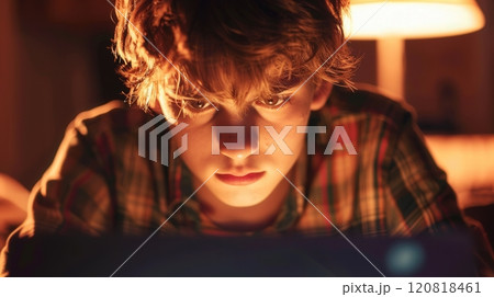 An Intense Moment of Focus and Concentration Amidst the Overwhelming Digital Connection An Intense Moment of Focus and Concentration Amidst the Overwhelming Digital Connection 120818461