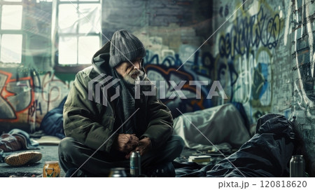 An Urban Alley Filled with Distressed Environment 120818620