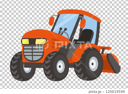Tractor red illustration 120819599