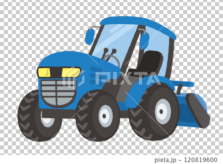 Tractor blue illustration 120819600