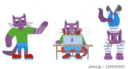 purple serious cats selection small characters new purple serious cats selection small characters new 120820162