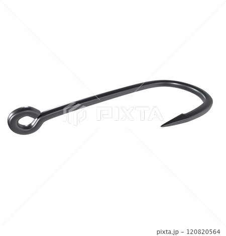 Large black fishing hook designed for deep sea fishing experiences Large black fishing hook designed for deep sea fishing experiences 120820564