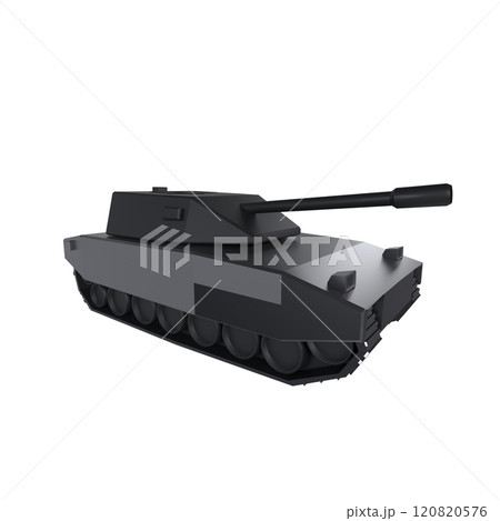 3D rendering of a military tank model on a plain background 120820576