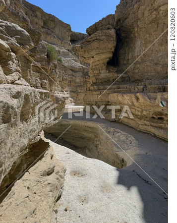 A canyon formed by weathering and erosion of chalk rocks A canyon formed by weathering and erosion of chalk rocks 120820603