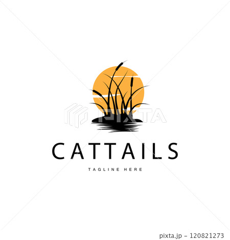 Cattail Logo Design Vector Simple Illustration Symbol Template Cattail Logo Design Vector Simple Illustration Symbol Template 120821273