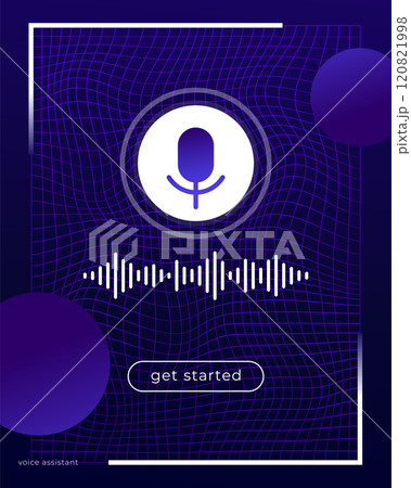 voice assistant interface design, ui template voice assistant interface design, ui template 120821998
