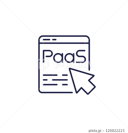 Paas line icon, Platform as a Service Paas line icon, Platform as a Service 120822221