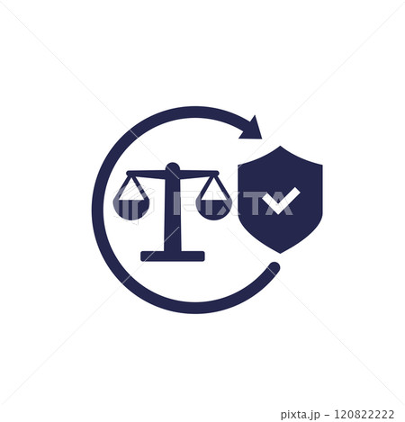 legal protection icon with a shield legal protection icon with a shield 120822222