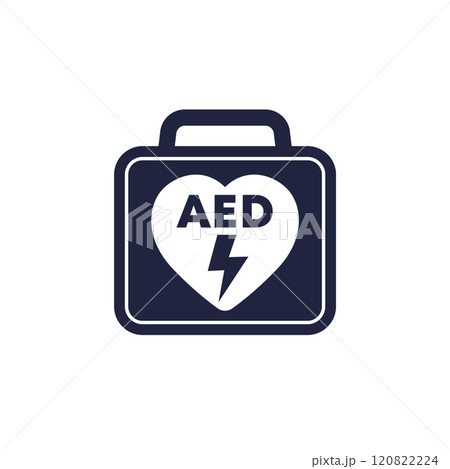 AED bag icon, automated external defibrillator AED bag icon, automated external defibrillator 120822224