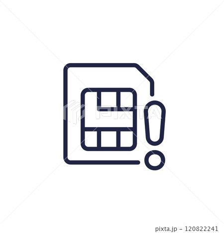 SIM card error line icon 120822241