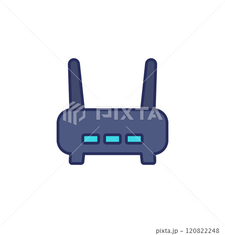 wi-fi router, modem icon with outline 120822248