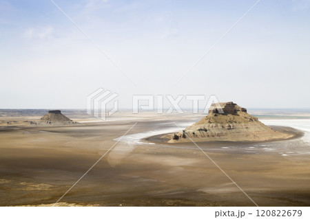 Mangystau region landscape, Karyn Zharyk depression, Kazakhstan 120822679